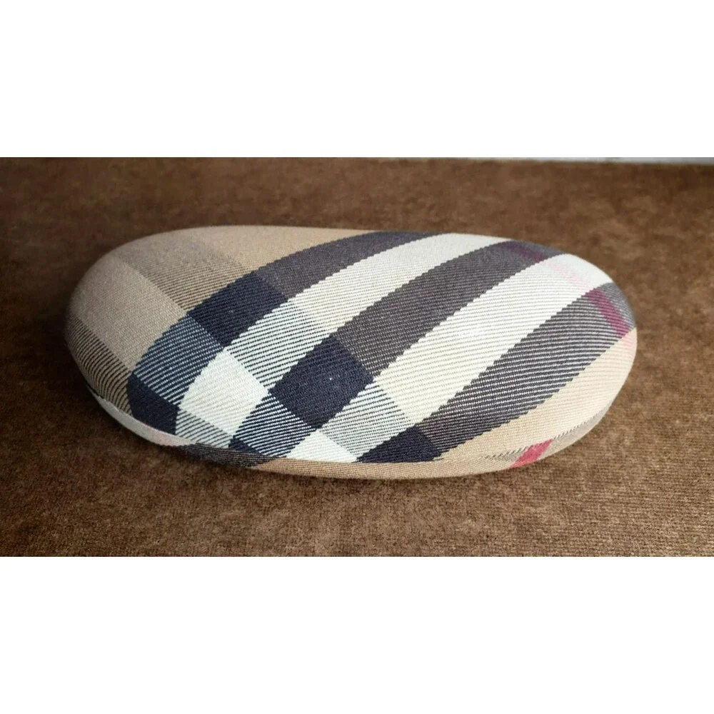 BURBERRY NOVA CHECK Eyeglasses / Sunglasses Hard Case PLAID Clamshell EMPTY CASE